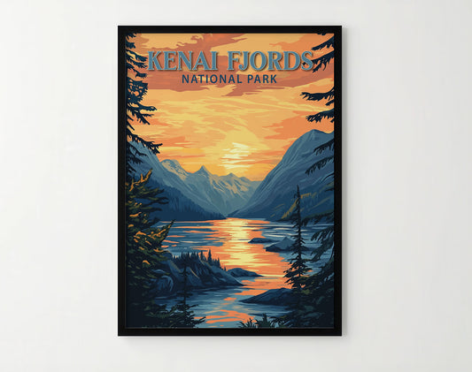 Kenai Fjords National Park Travel Poster
