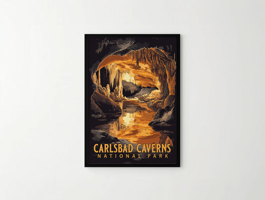 Carlsbad Caverns National Park Travel Poster
