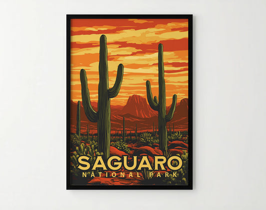 Saguaro National Park Travel Poster