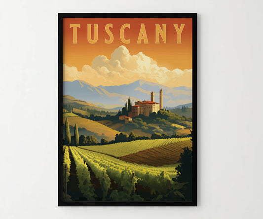 Tuscany Travel Poster