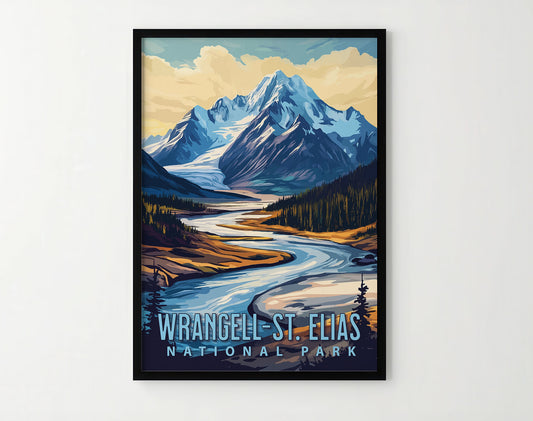 Wrangell-St. Elias National Park Travel Poster