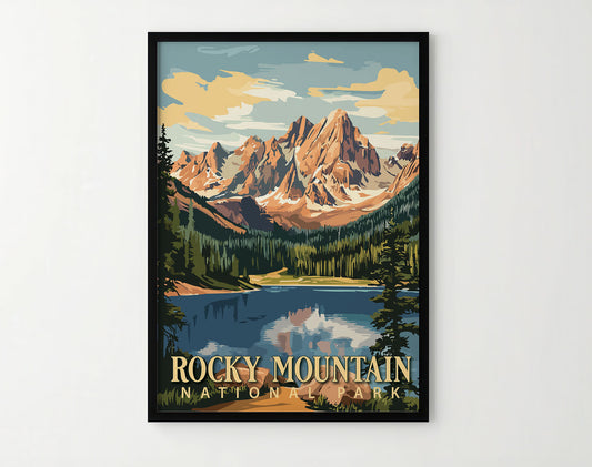 Rocky Mountain National Park Travel Poster