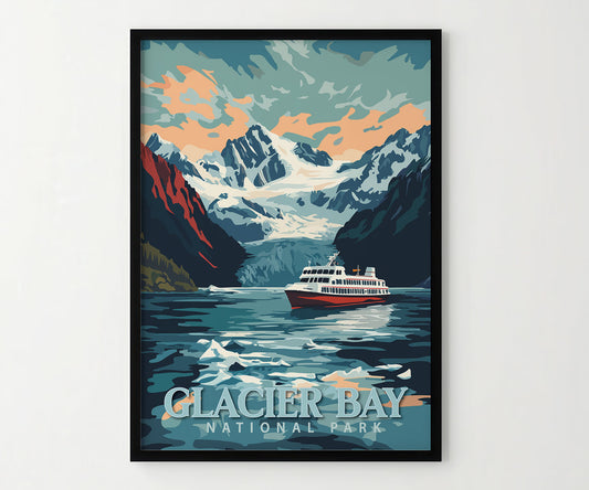 Glacier Bay National Park Travel Poster
