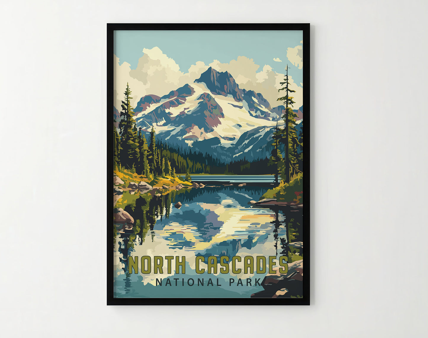 North Cascades National Park Travel Poster