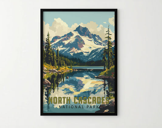 North Cascades National Park Travel Poster
