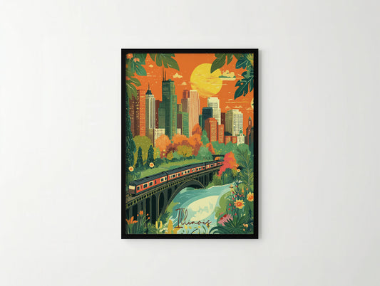 Illinois Travel Poster