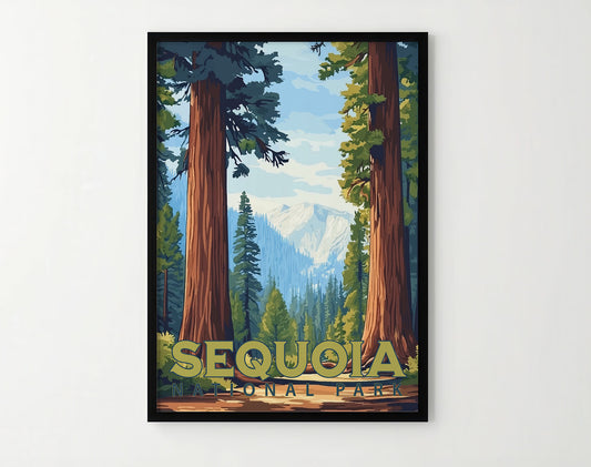 Sequoia National Park Travel Poster