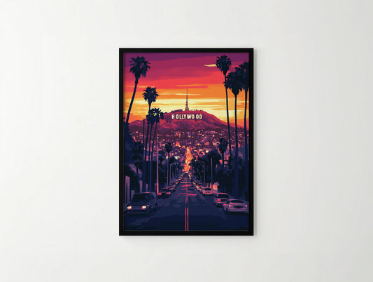Hollywood Travel Poster