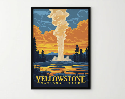 Yellowstone National Park Travel Poster