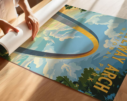 Gateway Arch National Park Travel Poster