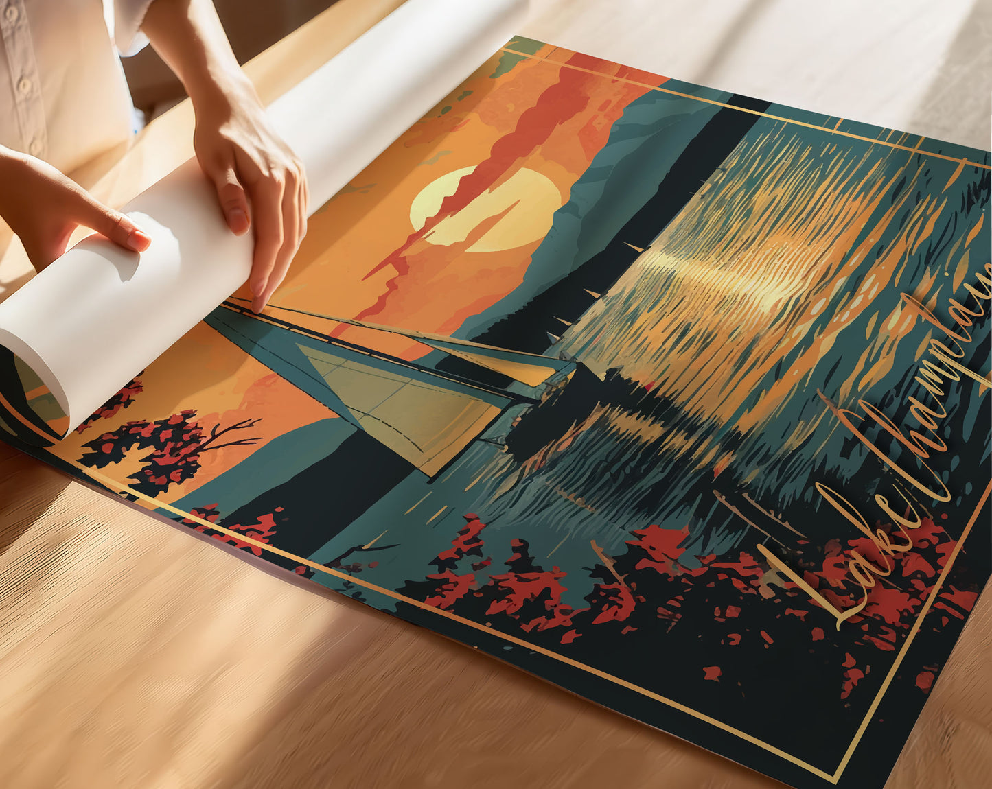 Lake Champlain Travel Poster