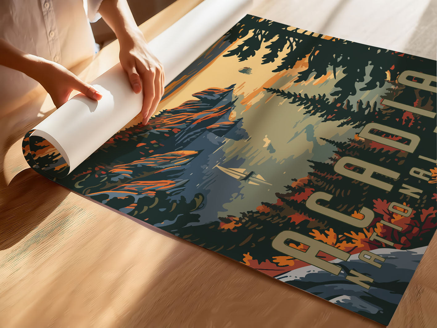 Acadia National Park Travel Poster