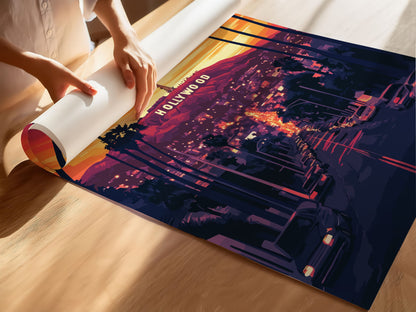 Hollywood Travel Poster