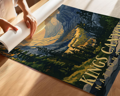 Kings Canyon National Park Travel Poster