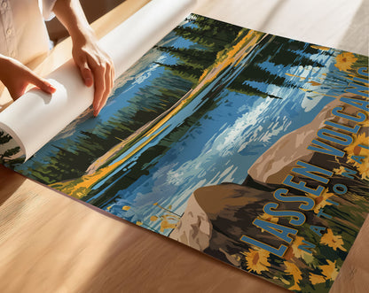 Lassen Volcanic National Park Travel Poster