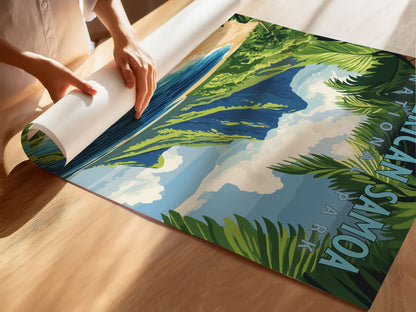 American Samoa National Park Travel Poster
