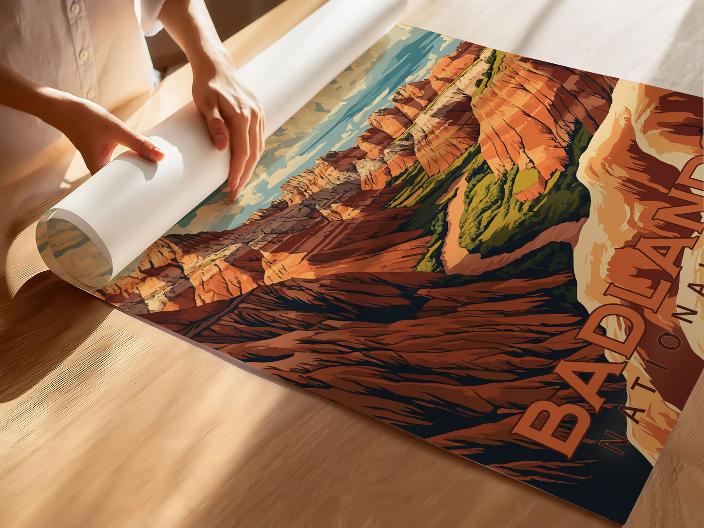 Badlands National Park Travel Poster