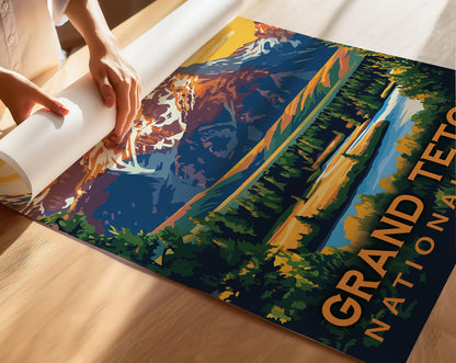 Grand Teton National Park Travel Poster