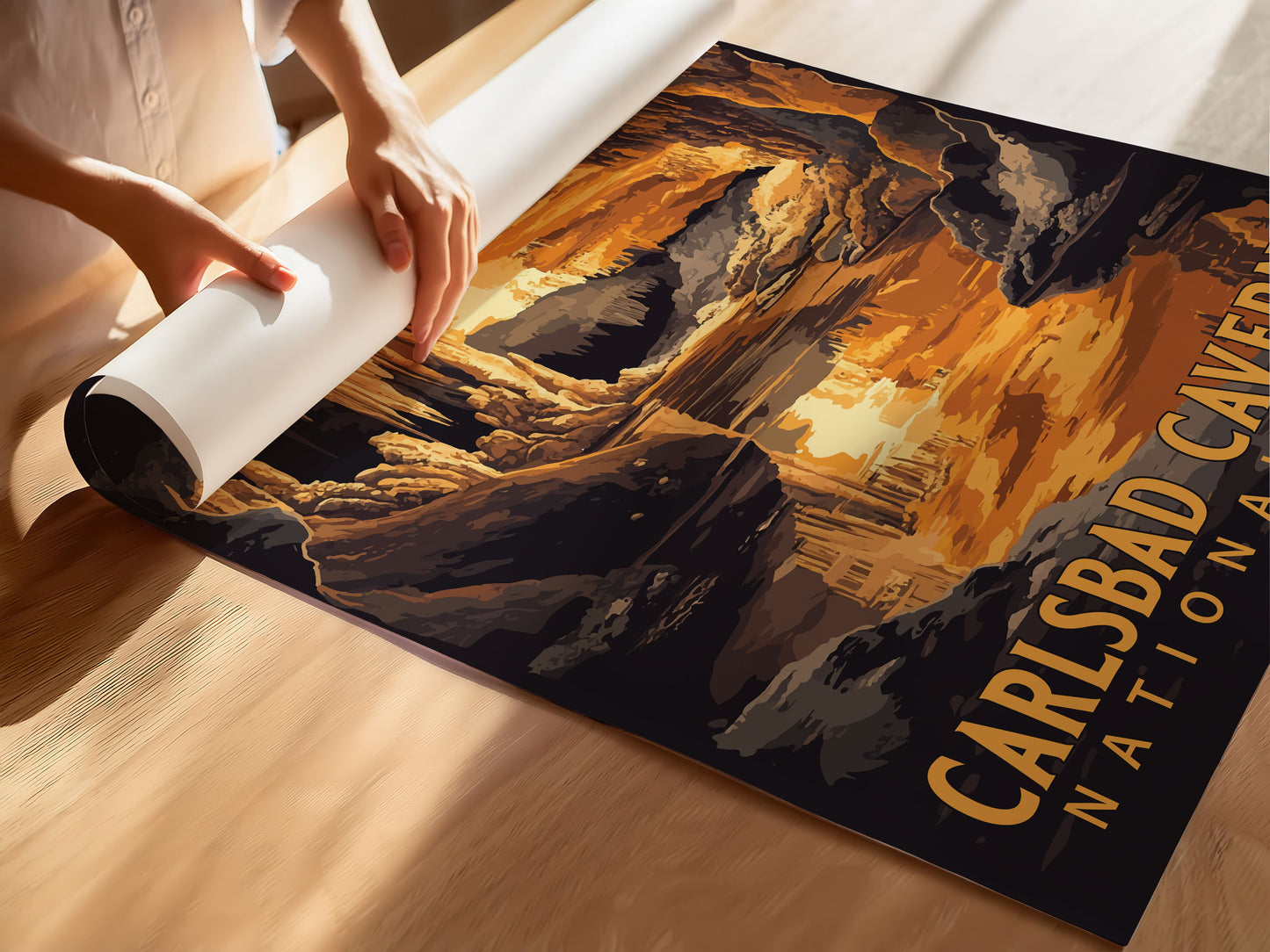 Carlsbad Caverns National Park Travel Poster