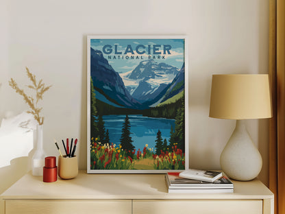 Glacier National Park Travel Poster