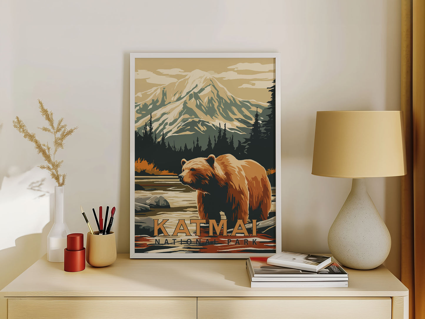Katmai National Park Travel Poster