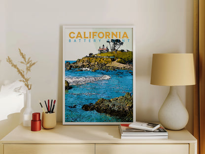 Battery Point Lighthouse Travel Poster