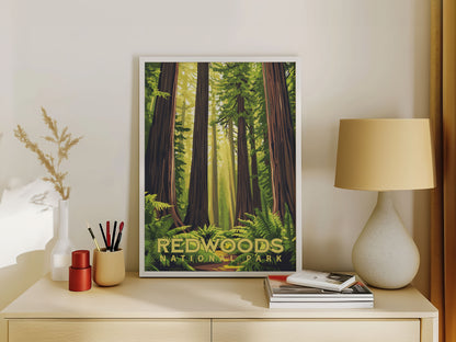 Redwoods National Park Travel Poster