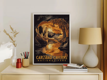 Carlsbad Caverns National Park Travel Poster