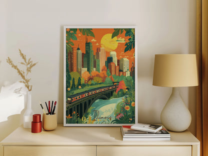 Illinois Travel Poster