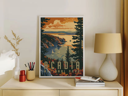 Acadia National Park Travel Poster