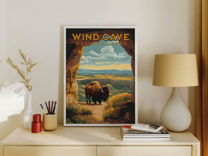 Wind Cave National Park Travel Poster