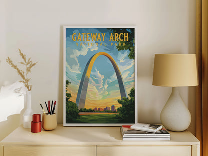 Gateway Arch National Park Travel Poster
