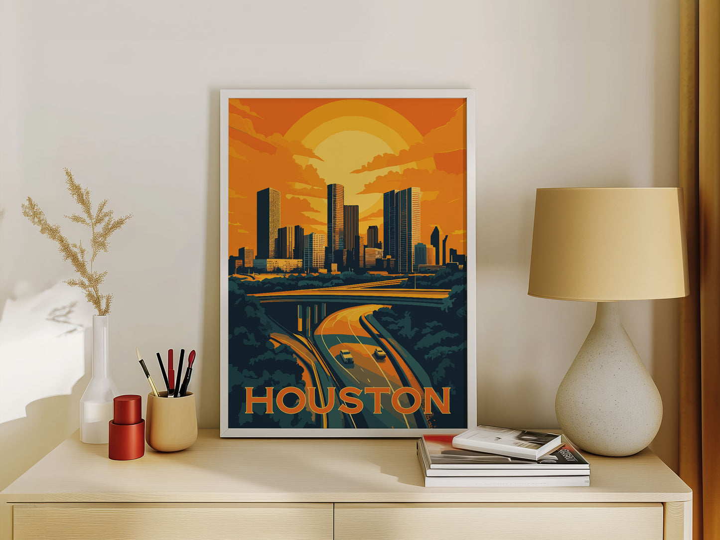 Houston Travel Poster