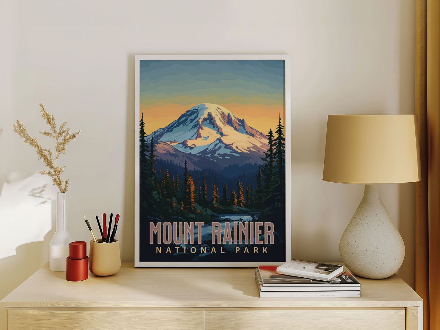 Mount Rainier National Park Travel Poster