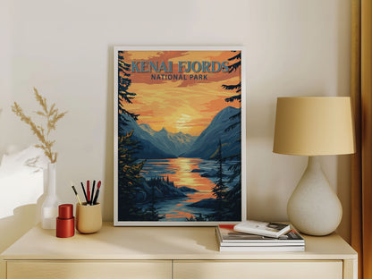 Kenai Fjords National Park Travel Poster
