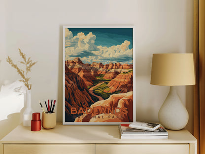 Badlands National Park Travel Poster