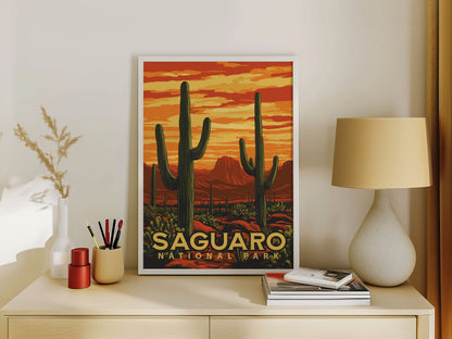 Saguaro National Park Travel Poster