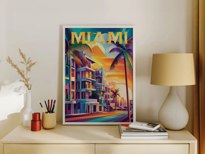 Miami Travel Poster