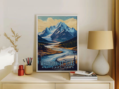 Wrangell-St. Elias National Park Travel Poster