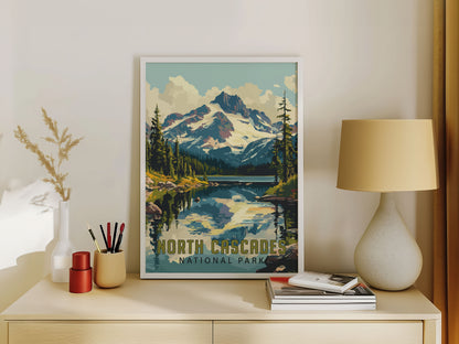 North Cascades National Park Travel Poster