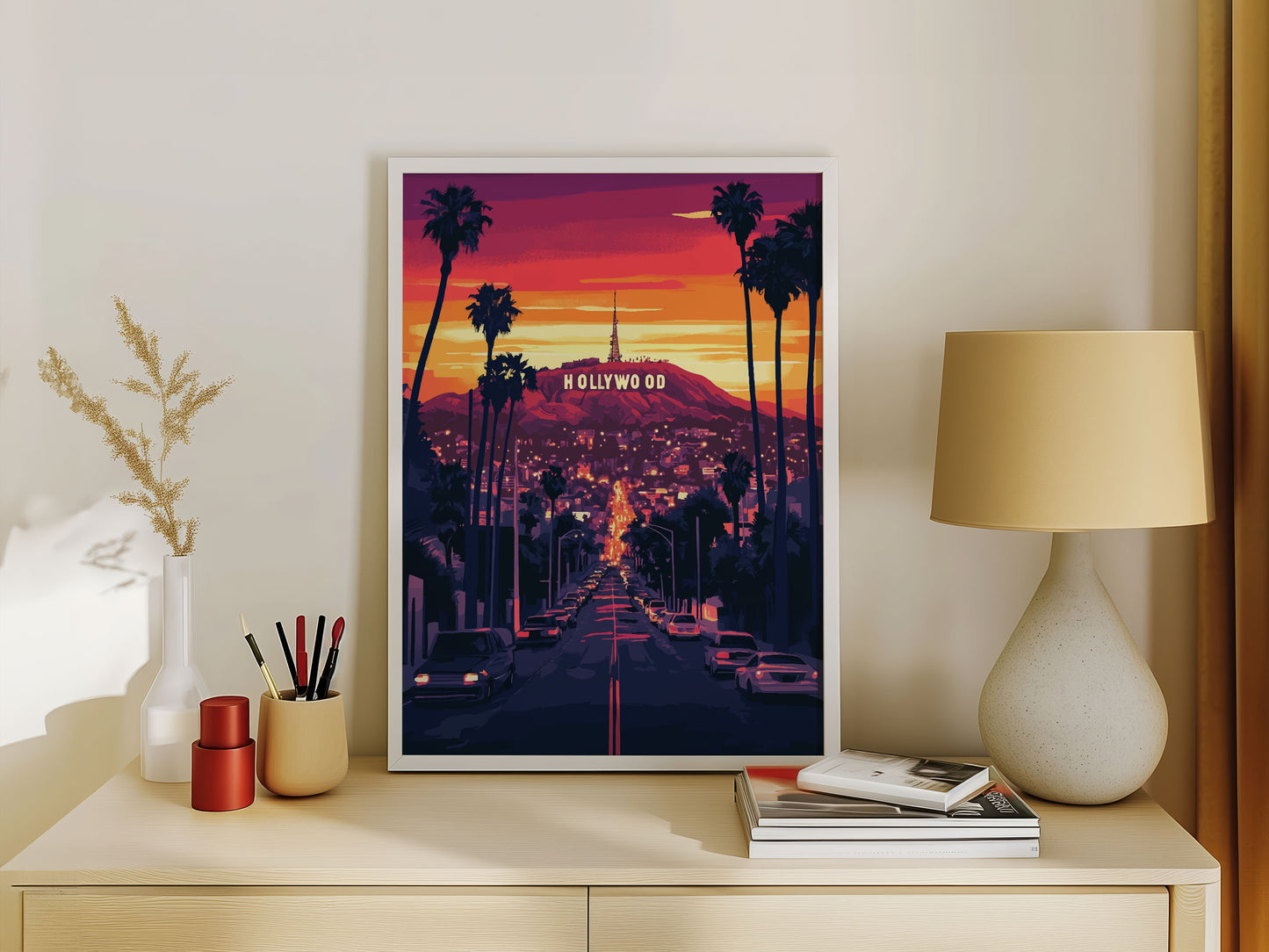 Hollywood Travel Poster