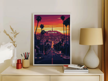 Hollywood Travel Poster