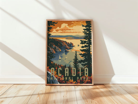 Acadia National Park Travel Poster
