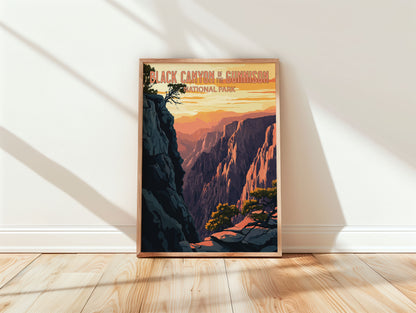 Black Canyon of the Gunnison National Park Travel Poster