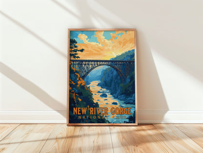New River Gorge National Park Travel Poster