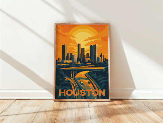 Houston Travel Poster
