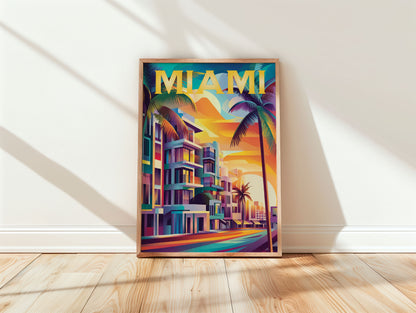 Miami Travel Poster