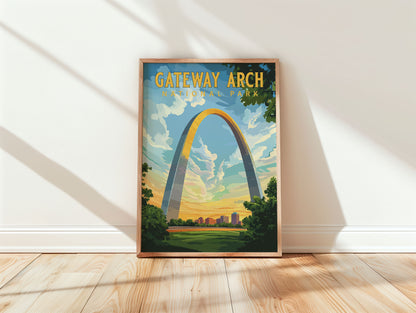 Gateway Arch National Park Travel Poster