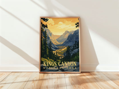 Kings Canyon National Park Travel Poster