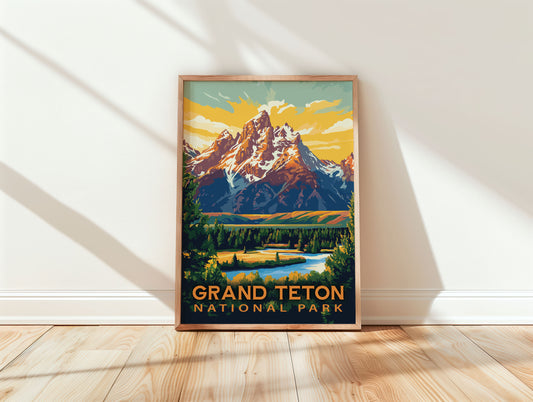 Grand Teton National Park Travel Poster